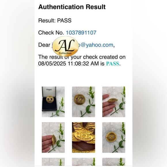 Vintage Chanel Gold Woven Logo Brooch - Picture 9 of 9